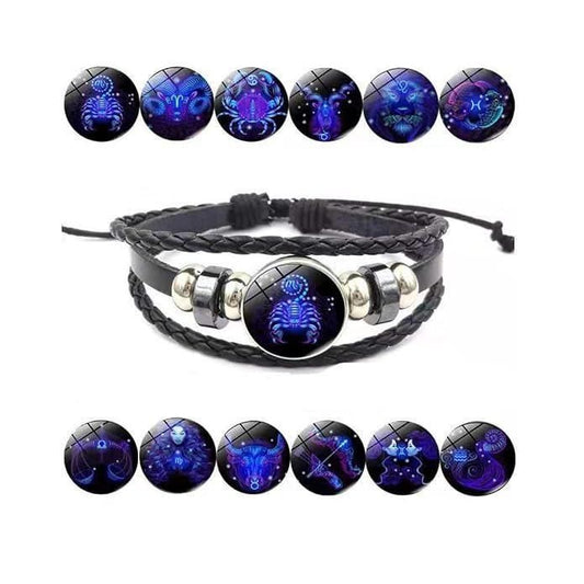 🔥Guardian Zodiac Constellation Black Leather Bracelet 🔥