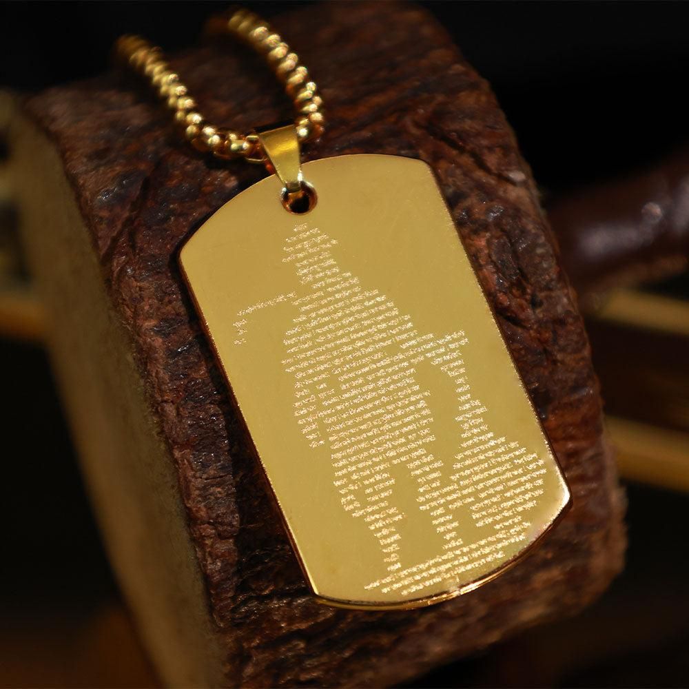 Golden Hanuman Chalisha Pendant with Chain